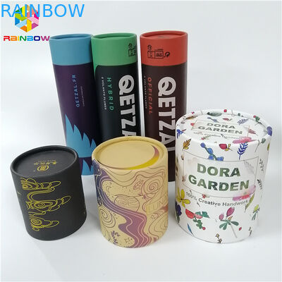 Kemasan Kotak Kertas Kraft Bentuk Bulat Logo Kustom Dicetak Untuk Hadiah / Kosmetik / Makanan