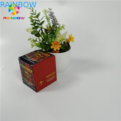 Efek 3D Holographic Kemasan Kartu Blister Rhino Container Bullet Untuk Male Enhancement Capsule