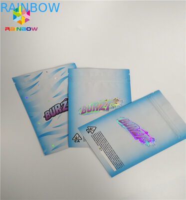 Childproof 3.5g Stand Up Zipper Pouch Bags Sesuaikan Cetak Runtz Pack Bukti Bau
