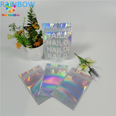 Digital Printing Zipper Plastik Stand Up Aluminium Foil Bag Untuk Kosmetik / Eye Shadow