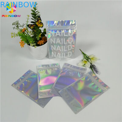 Digital Printing Zipper Plastik Stand Up Aluminium Foil Bag Untuk Kosmetik / Eye Shadow