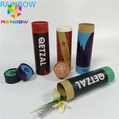 Green Tea Medicine Tablet Kemasan Komposit Push Up Paper Tube Logo Disesuaikan