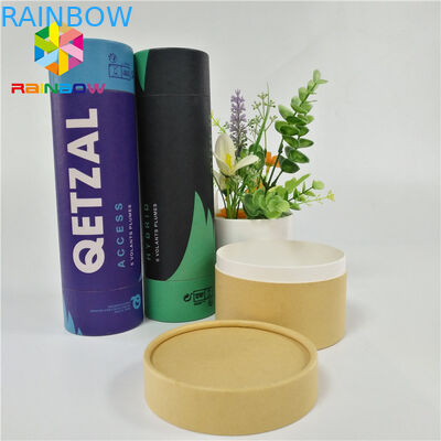 Green Tea Medicine Tablet Kemasan Komposit Push Up Paper Tube Logo Disesuaikan