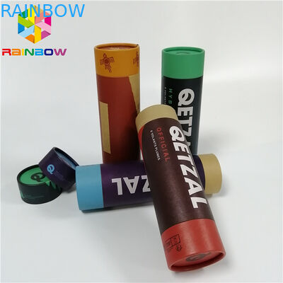 Teh Buah Kering Kemasan Kotak Kertas Kemasan Kustom Didaur Ulang Push Up Kraft Tube