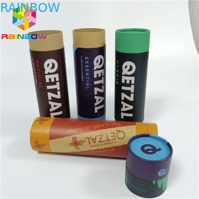 Teh Buah Kering Kemasan Kotak Kertas Kemasan Kustom Didaur Ulang Push Up Kraft Tube