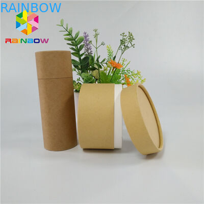 Teh Buah Kering Kemasan Kotak Kertas Kemasan Kustom Didaur Ulang Push Up Kraft Tube