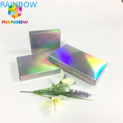 Rectangular Folding Hologram Paper Packaging Box Untuk Kosmetik Eyelash Brush Masker Wajah