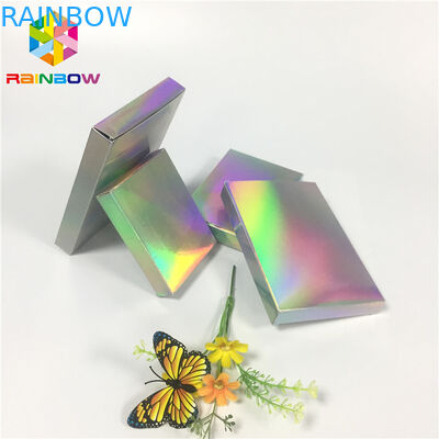 Rectangular Folding Hologram Paper Packaging Box Untuk Kosmetik Eyelash Brush Masker Wajah