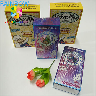 Rectangular Folding Hologram Paper Packaging Box Untuk Kosmetik Eyelash Brush Masker Wajah