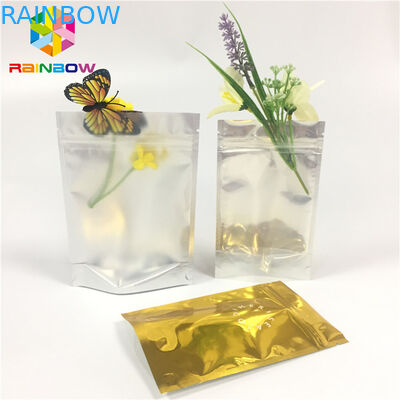 Dilaminasi Aluminium Foil Zip Lock Bag Stand Up Pouch Transparan Kelembaban Bukti