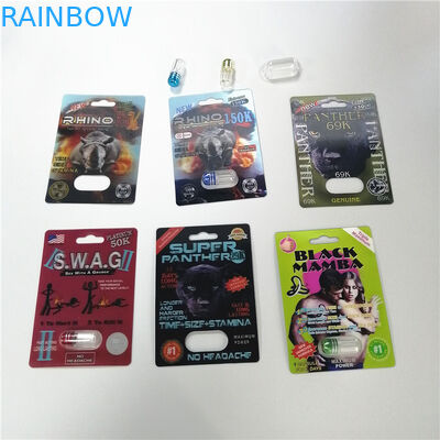 Badak merah 69 Kapsul Pembesaran Penis Jarum Seks Pil Obat Plastik Pack