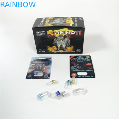 Logo Disesuaikan Pil Seks Kemasan Blister Badak Hitam Panther Paket Peningkatan Pria