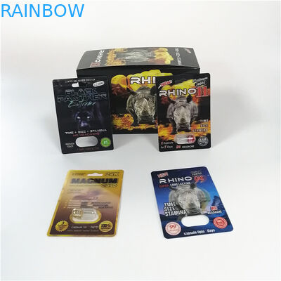 Pil Peningkatan Seksual Kemasan Kartu Blister Seri Badak Untuk Paket Bubuk Seks Seks