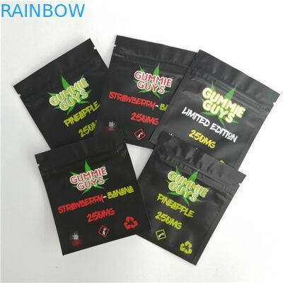 Tas Kunci Zip Aluminium Foil Dapat Ditutup Ulang Bukti Kelembaban Makanan Tiga Sisi Disegel