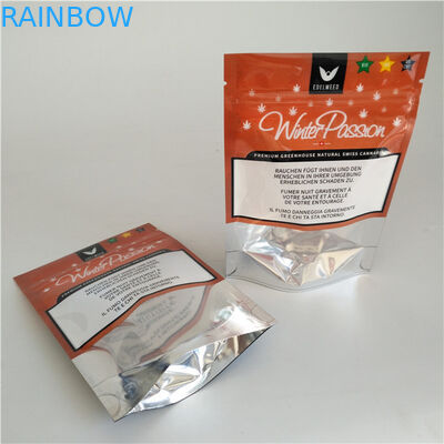 Tas Kunci Zip Aluminium Foil Dapat Ditutup Ulang Bukti Kelembaban Makanan Tiga Sisi Disegel