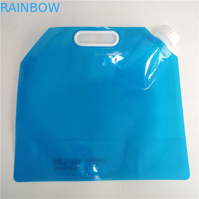 Tas Penyimpanan Cairan Luar Ruang, Air Minum Stand Up Spout Pouch Dengan Pegangan