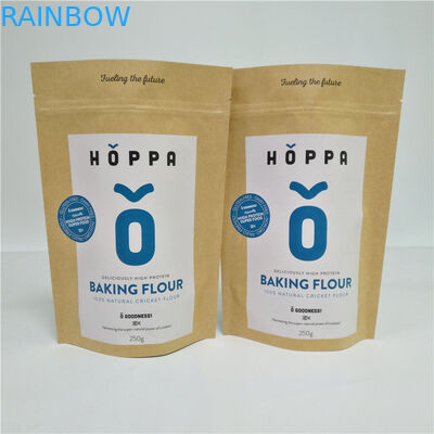 Natural Brown Disesuaikan Kantong Kertas Kantong Untuk Paket Teh Rempah-rempah Kacang Makanan Kering