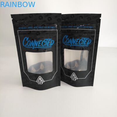 Zipper Tahan Bau Ditutup Kembali Zipper Stand Up Zipper Pouch Dengan Jendela Aluminium Di Dalam