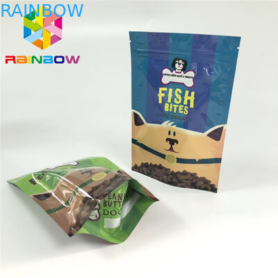 Mylar Ziplock Kantong Plastik Kemasan Pakan Hewan Peliharaan Memperlakukan Tas Pencetakan Gravnre