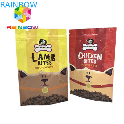 Mylar Ziplock Kantong Plastik Kemasan Pakan Hewan Peliharaan Memperlakukan Tas Pencetakan Gravnre