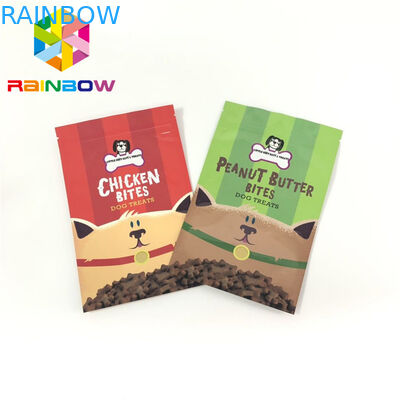 Mylar Ziplock Kantong Plastik Kemasan Pakan Hewan Peliharaan Memperlakukan Tas Pencetakan Gravnre