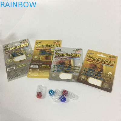 CBD Paper Blister Card Kemasan Pria Enhancer Pills Penggunaan Dengan Kotak Display UV