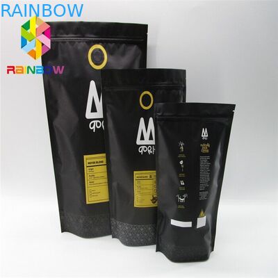 Heat Seal Food Kantong Plastik Kemasan Tas Kopi Ditutup Kembali Ukuran Disesuaikan