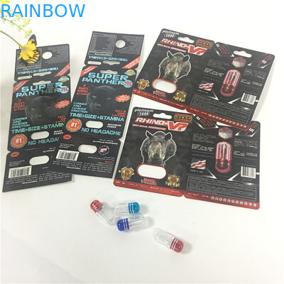 9x / X / Black Panther Blister Pack Packaging Untuk Pria Enhancement Capsule Pill