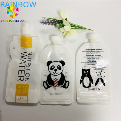 Ritsleting ganda Makanan Bayi FDA Spout Pouch Kemasan Panas Sealed Glossy Liquid Packing