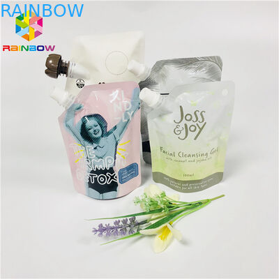 Ritsleting ganda Makanan Bayi FDA Spout Pouch Kemasan Panas Sealed Glossy Liquid Packing