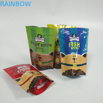 Digital Printing Stand Up Zipper Pouch Bags Makanan Hewan Kemasan Bahan Plastik
