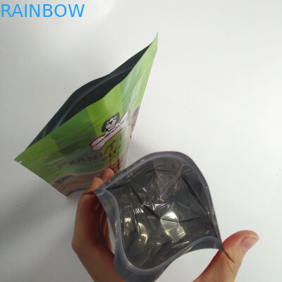 Digital Printing Stand Up Zipper Pouch Bags Makanan Hewan Kemasan Bahan Plastik