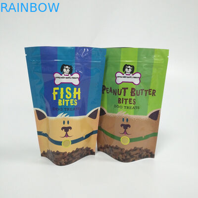 Digital Printing Stand Up Zipper Pouch Bags Makanan Hewan Kemasan Bahan Plastik