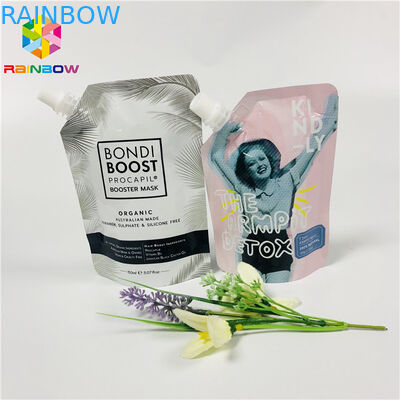 Doypack Food Grade Stand Up Kantong Reusable Cleansing Gel Masker Wajah Cair Kemasan