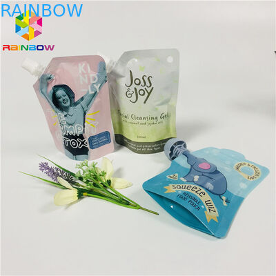 Doypack Food Grade Stand Up Kantong Reusable Cleansing Gel Masker Wajah Cair Kemasan