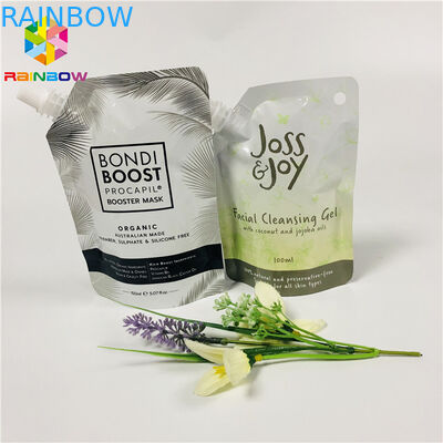 Doypack Food Grade Stand Up Kantong Reusable Cleansing Gel Masker Wajah Cair Kemasan