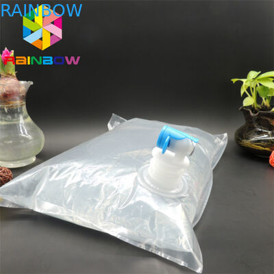 Minuman Spout Pouch Packaging 3L 5L 10L Cetak Kustom Aseptic Bib Bag Dalam Kotak