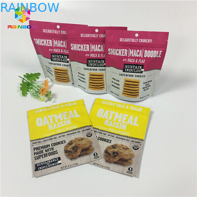 Gravure Printing Stand Up Ziplock Kemasan Tas Vanilla Coffee / Milk Protein Powder