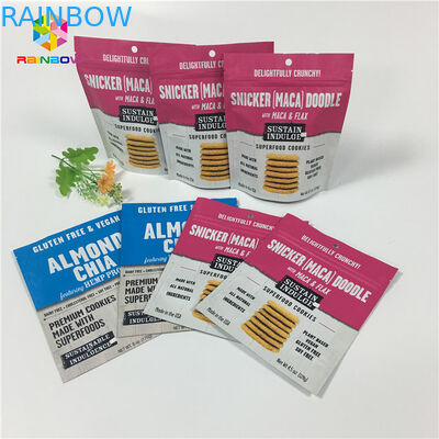 Gravure Printing Stand Up Ziplock Kemasan Tas Vanilla Coffee / Milk Protein Powder