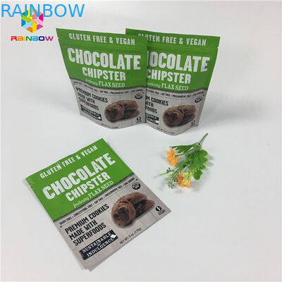 Gravure Printing Stand Up Ziplock Kemasan Tas Vanilla Coffee / Milk Protein Powder