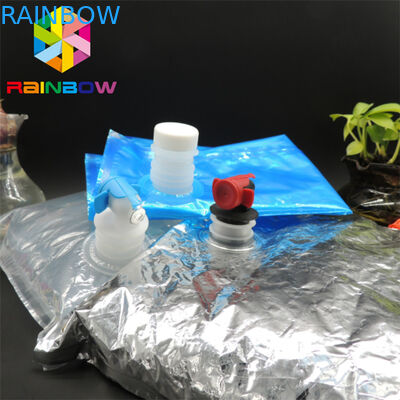 10L BiB Aluminium Foil Anggur Berdiri Kantung Cerat / Katup Tas Penyimpanan Sertifikat FDA