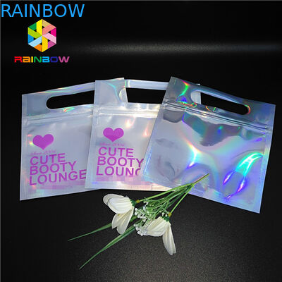 Bikini Garments Plastic Pouch Packaging Hologram Bahan 3d Stand Up Bag Dengan Zipper