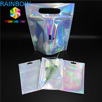 Bikini Garments Plastic Pouch Packaging Hologram Bahan 3d Stand Up Bag Dengan Zipper