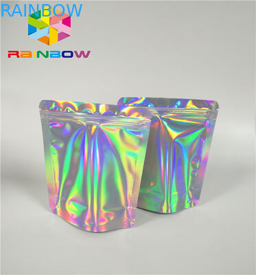 Mylar Hologram Zipper Tas Kertas Disesuaikan Untuk Produk Kosmetik Lem Bulu Mata