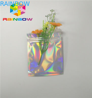 Mylar Hologram Zipper Tas Kertas Disesuaikan Untuk Produk Kosmetik Lem Bulu Mata