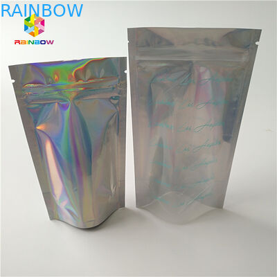 Mylar Hologram Zipper Tas Kertas Disesuaikan Untuk Produk Kosmetik Lem Bulu Mata