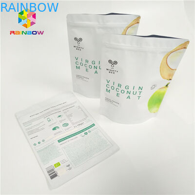 Kantong Plastik Cetak Gravure Kemasan Reusable Stand Up Tas Segar Kering Dengan Ritsleting