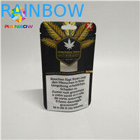 3.5g Tas Mylar Bukti Bau Yang Dapat Ditutup Kembali K Kantong Stand Up Untuk Kemasan Minyak Rami Gulma CBD