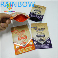 Long Lifespan Foil Pouch Packaging Heat Seal 1 / 8oz 1 / 2oz 1oz CBD Gummies Bag