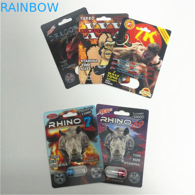 Buffalo Happy Time Kemasan Blister Kemasan Kartu Badak Pil Kertas Badak Kustom